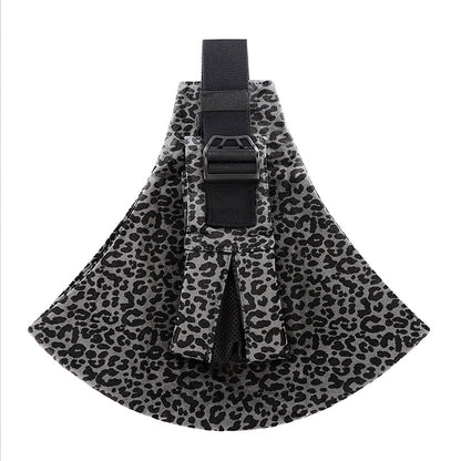 Porte bebe Portelio noir et blanc leopard