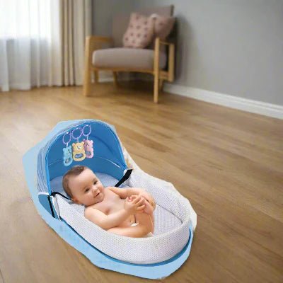 Berceau de Voyage - BabyNest™ - Bleu - Hanagamise
