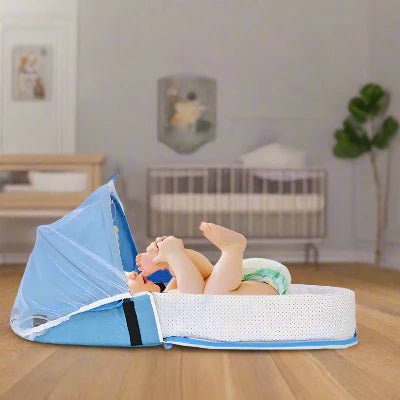 Berceau de Voyage - BabyNest™ - Bleu - Hanagamise