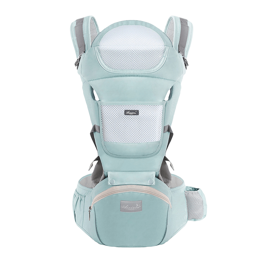 Porte bebe Evolutransport de couleur vert sans arriere plan coton poly