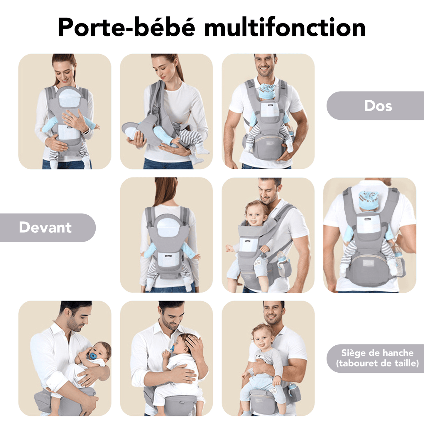 Porte bebe Evolutransport et ses Multitudes de Fonctions