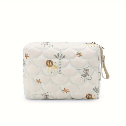 sac a langer avec lion feuille singe arbre blanc creme