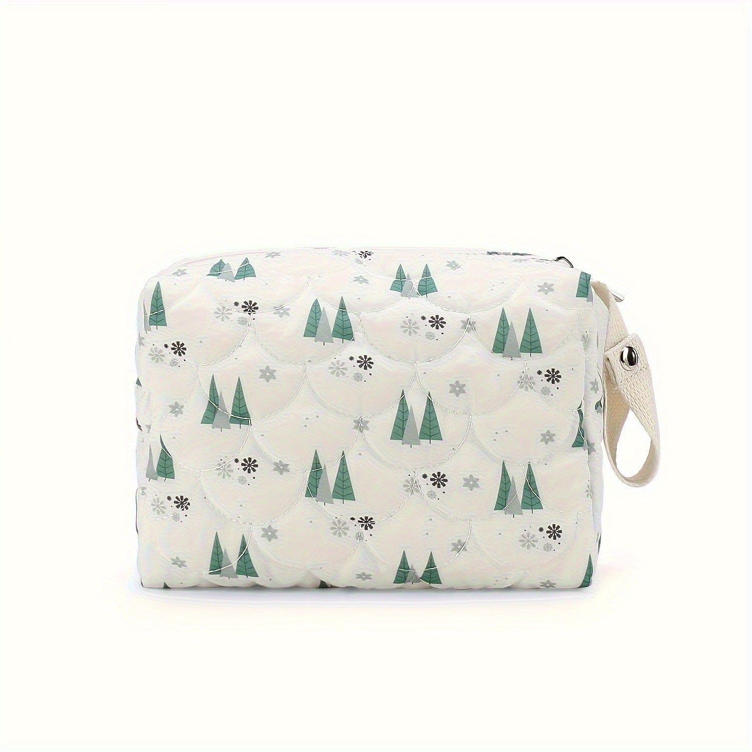sac a langer blanc et vert motif sapin flocon