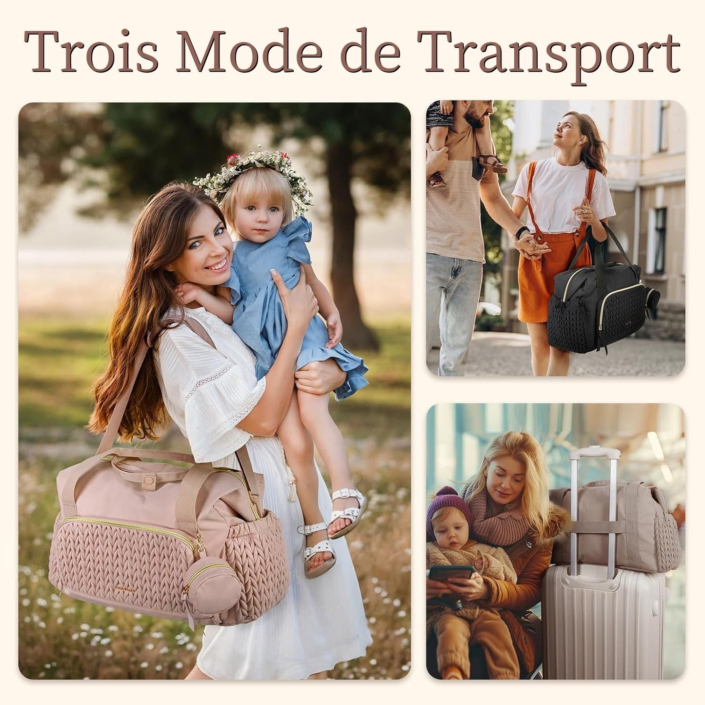 Sac a Langer Trois Mode de Transport