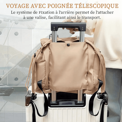 sac a langer avec passage de valise arriere poigne
