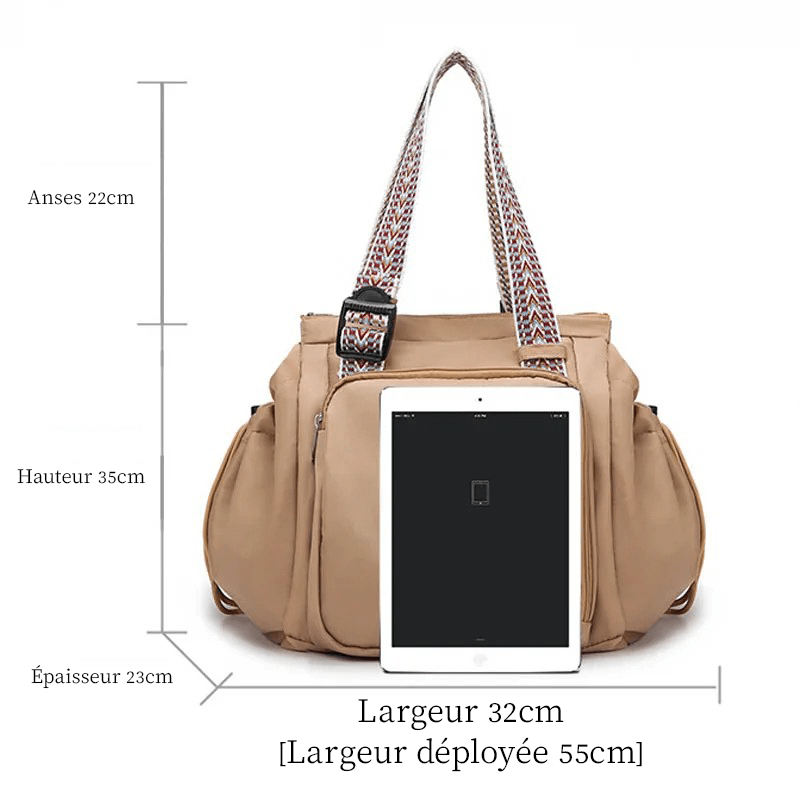 sac a langer fourre tout dimension large 55cm 23cm 35cm sangle de 22cm