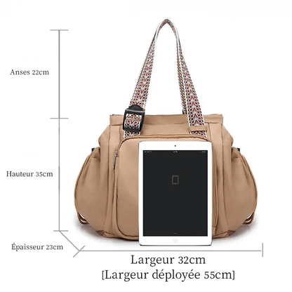 sac a langer fourre tout dimension large 55cm 23cm 35cm sangle de 22cm