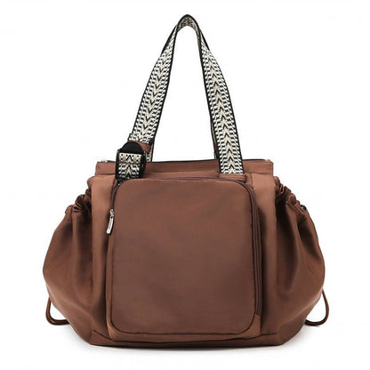 sac a langer fourre tout brun elegant